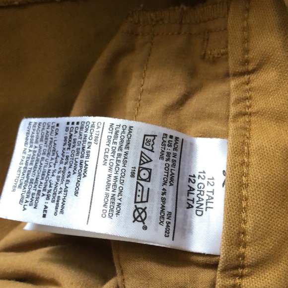 Stretch twill ankle length pants by Old Navy 12 T - Picture 3 of 4